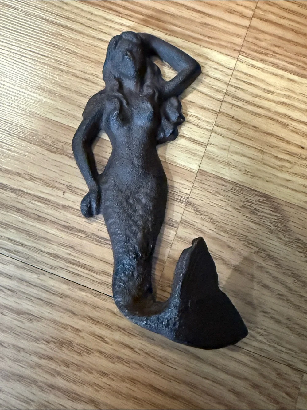2 Cast Iron Antique Style Mermaid Figurine Hooks Nautical Rustic,Beach